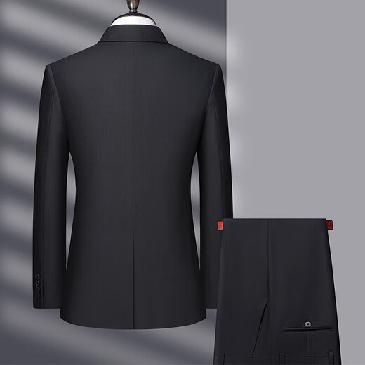 GOLDLION G+ Goldlion 2025 Autumn and Winter New Men's One Button Double Slit High-end Suit Suit for Men Handsome Black L 175 Recommended 145-155 Jin Jin equals 0.5 kg