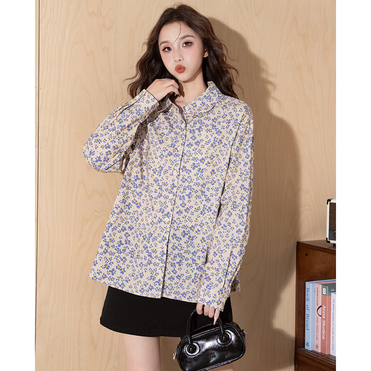 TonLion 2025 Autumn Women's Lapel Long Sleeve Printed Shirt