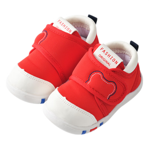ThomBaker baby toddler shoes spring and autumn new baby shoes children's shoes functional shoes 1-2 years old stable shoes red size 16