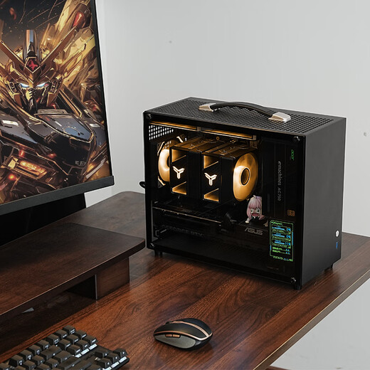 ASUS R5 9600X/RTX5060/RX9060XT/7500F/RX7650GRE high-end mini ITX desktop assembly computer host e-sports game live broadcast DIY complete machine configuration six丨9600X丨ASUS RTX5060