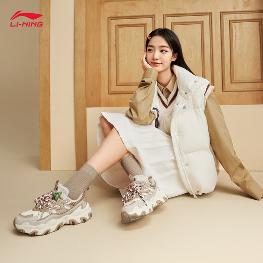 Li Ning Cat Claw LITE 3丨Dad Shoes Women's Shoes 2025 Autumn and Winter New Classic Fashion Casual Sports Shoes AGCV390