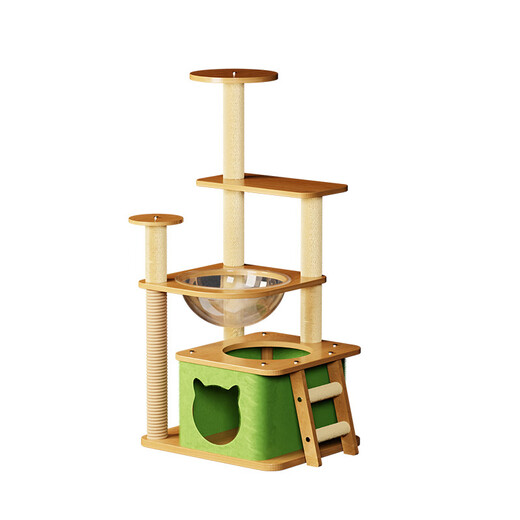 Bei Chuzhong Cat Climbing Frame Cat Nest Bold Large Cat Tree Integrated Space Capsule Cat Rack Small Household Space-Free Twine Rope Cat Toy Wizard of Oz Single Warehouse Single Nest 99cm-Five-story Space Capsule Luxurious Panoramic Space Capsule Newly upgraded and more stable