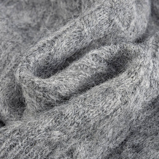 Shechi Hansheep wool V-neck sweater women's 2026 spring new style lazy soft glutinous linen pattern pullover