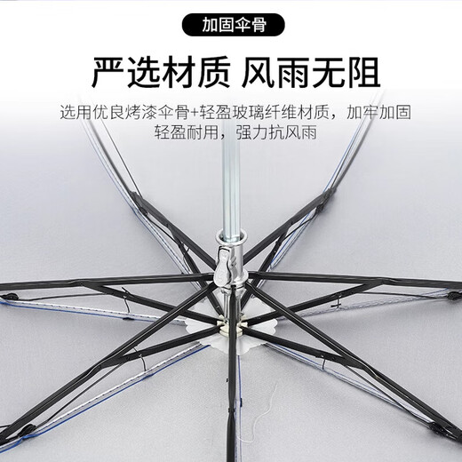 Rain or shine, manual UV folding vinyl sun protection purple sunshade umbrella, cost-effective choice, inner silver glue 7 ribs - random color