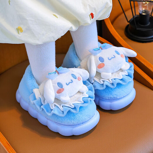 New Autumn and Winter Children's Cotton Slippers for Boys and Girls Indoor Cute Cartoon Girls' Slippers for Infants and Toddlers Baby Cotton Slippers Animal Head M-Pink Upgraded Version 12 32/33 Inner Length 20.5CM