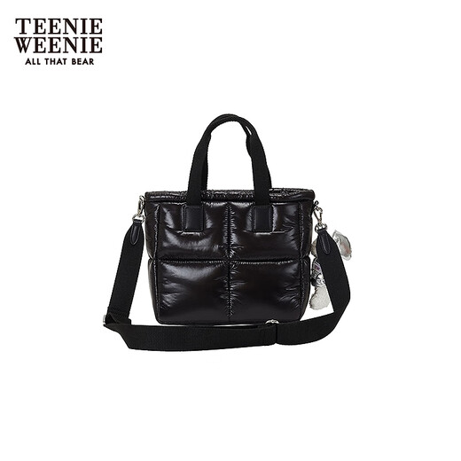 Teenie Weenie Bear Women's Bag 25 Autumn New Simple Fashion Cute and Playful Pendant Shoulder Bag Black FRE