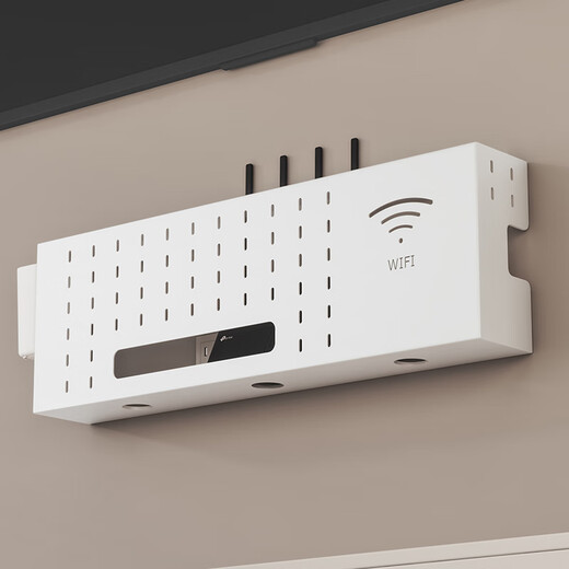 蜗家路由器放置架免打孔壁挂机顶盒架固定插排插座遮挡上墙wifi收纳架