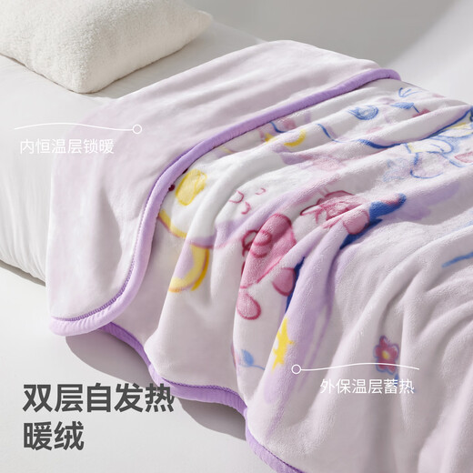Betis baby double-sided velvet throw blanket baby special small blanket A type maternal and infant newborn blanket children's quilt Fields Castle 110 140cm double layer