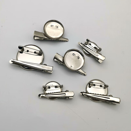 Round tray clip, square clip, dual-purpose pin, brooch, jewelry accessories, 20 2cm round tray pins