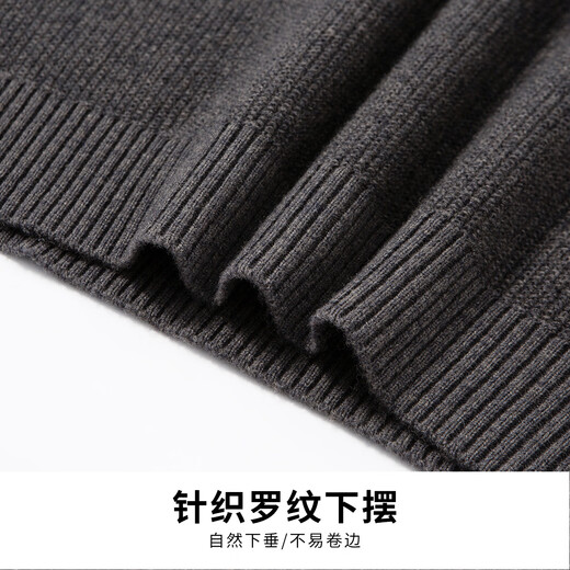 Hodo 100% sheep wool high-end wool sweater men's autumn and winter warm round neck pullover sweater base layer