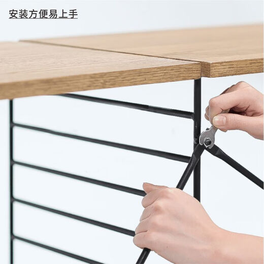 Fantasy iron art simple expandable shelf accessories component storage floor 206 plus white frame 43 wide including cross rod