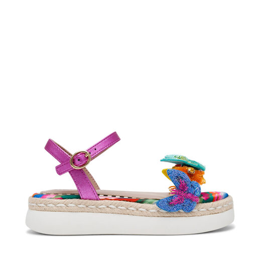 Betsey johnson girls emery fisherman sandals fuschia multi 5 big kids