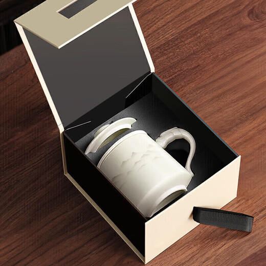 Eight Thousand Lines Tea Cup Ceramic Tea Cup Tea Water Separation Personal Mid-Autumn Festival Gift Teacher Men's Holiday Souvenir Gift