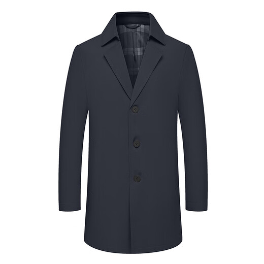 TPZBWG high-end brand mid-length windbreaker men's 2025 autumn and winter new business casual dad men's jacket navy blue M 170