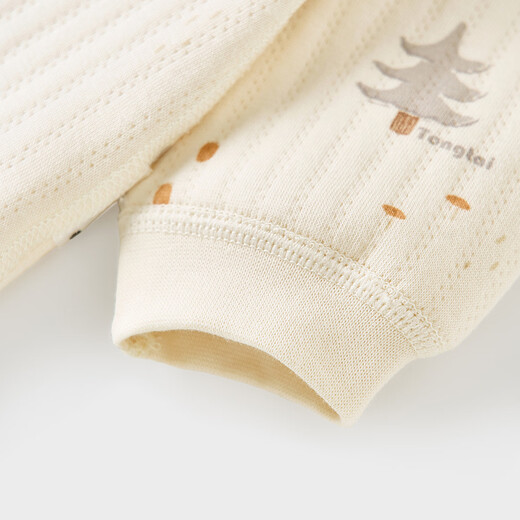 Tongtai (TONGTAI) baby jumpsuit autumn and winter pure cotton warm baby clothes newborn romper pajamas blue 73cm