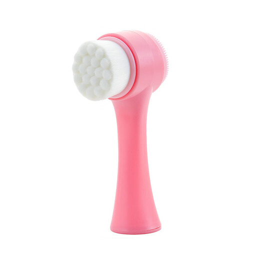 Cepillo de silicona para lavado de cara, cepillo de cerdas suaves, cepillo de limpieza de doble cara, cepillo de limpieza facial, artefacto de poro para eliminación de puntos negros, cepillo de masaje de cerdas suaves, cepillo de lavado de cara (paja de trigo blanco), tamaño grande