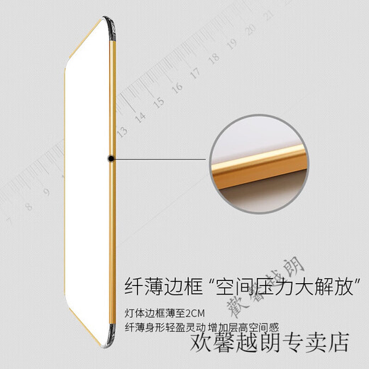 Light luxury high-end LED ceiling lamp rectangular and atmospheric living room lamp bedroom lamp modern simple study room lamp restaurant lamp slim and atmospheric thin silver 30*30 super light