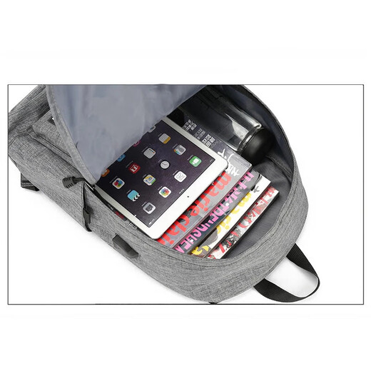 Bai Qixin backpack men's commuter middle school and high school college student bag large capacity travel backpack short-distance business trip computer travel bag simple backpack black