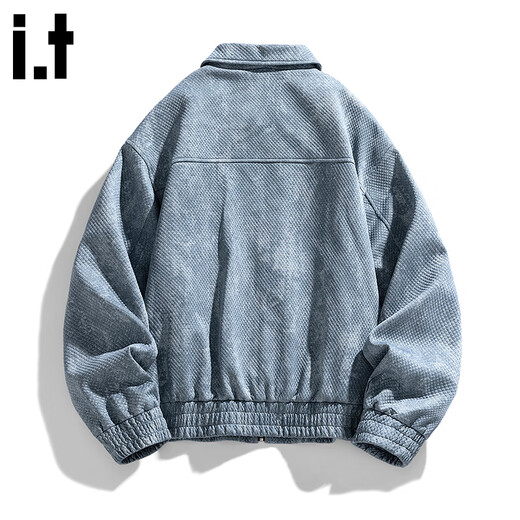 CHOCOOLATEit American retro lapel jacket for men in autumn new trendy brand design loose casual jacket retro blue L