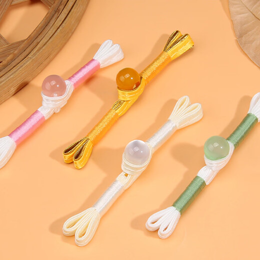 Suican Cheongsam Buttons Jade Bead Swallowtail Plate Buttons Tang Suit Hanfu National Style Decorative Buttons National Fashion Style Cuff Buttons Wrapping Cloth Buttons Jade Bead Swallowtail White 5 Pairs