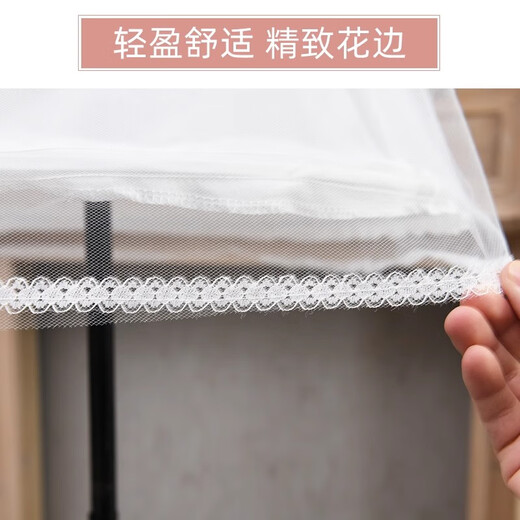 JIOESC bustle, violent support, inner petticoat, adjustable mesh fishbone support, matching Lolita daily short skirt, white mesh fishbone support 45CM, one size fits all, waist 60CM-90CM