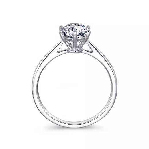 I Do platinum PT950 diamond ring for women classic six-prong 1 carat cultured diamond ring wedding ring proposal wedding gift for wife classic six-prong 1 carat diamond size 13