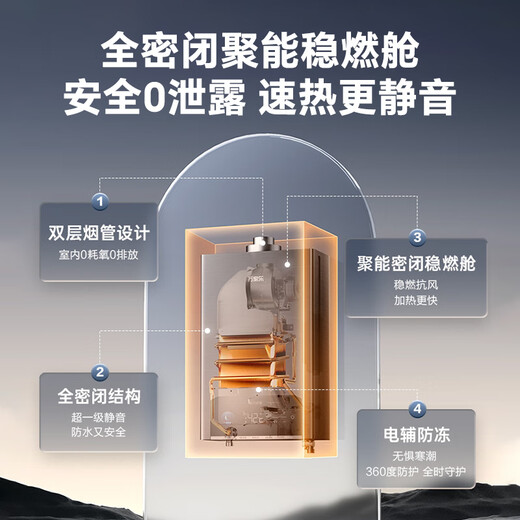 Macro balanced gas water heater P5R1 has a 15% discount on national supplements. Upgraded to 4.0 precise control constant temperature and super-silent for bathrooms and open kitchens. Dual energy saving of 45%. 16L. Newly upgraded silent 16P5R1 (F) natural gas.
