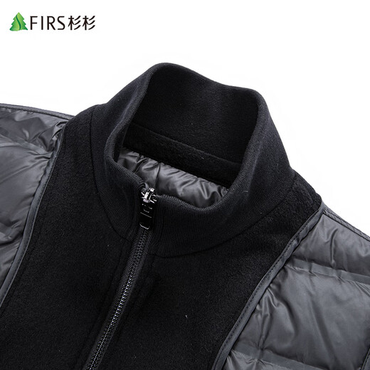 Shanshan 90 goose down sheep wool double-sided woolen coat men's mid-length autumn and winter business casual windbreaker jacket