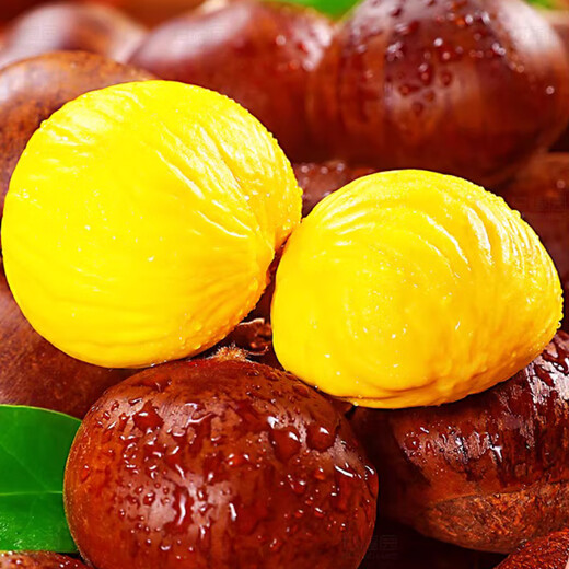 Jingxiansheng Dandong fresh chestnut, net weight 4.5Jin Jin is equal to 0.5kg, pink and glutinous sweet single fruit 27mm+, artificially selected, straight from the source