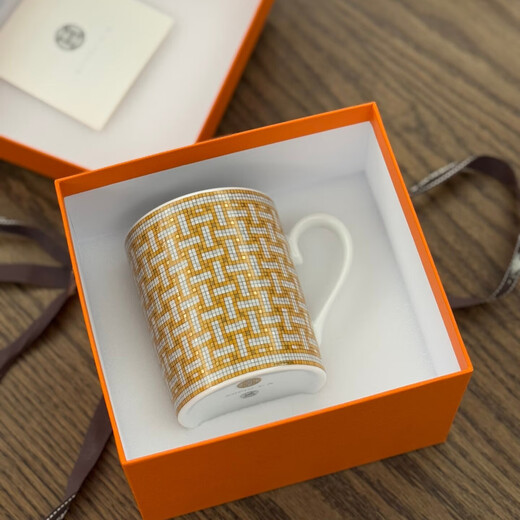 Hermes coffee cup 24 gold mosaic mug New Year's gift 300ml New Year's gift gold 300ml