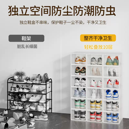 Yusenyi college student dormitory shoe box storage box transparent shoe storage artifact under the table folding shoe rack small dust-proof shoe cabinet (under the bed and under the table) 2 columns and 2 layers of medium white) (under the bed and under the table) 2 columns and 2 layers of medium white) 0x0x0cm 0 pieces 0x0x0cm