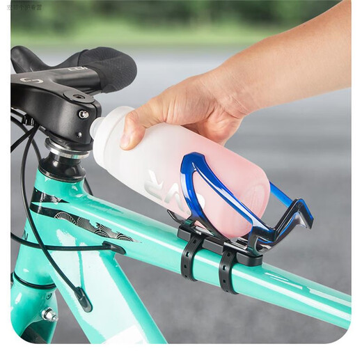 Jingxiao Misenhuo Mountain Road Bike Water Bottle Cage Motorcycle Water Cup Rack Universal Cycling Water Bottle Fixing Bracket Equipment Quick Release Conversion Seat + Gradient Black Water Bottle Cage (No Holes for Installation)