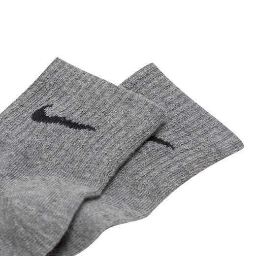 Nike (NIKE) Nike socks genuine men's socks and women's socks summer sports shark pants long socks mid-length high-tissue towel bottom thickened socks SX7677-964 four-season three pairs L/26-28 cm/42-46 size