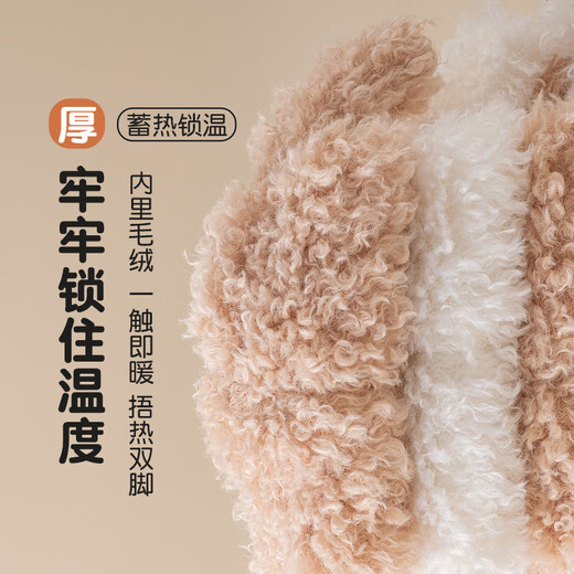 Yu Zhaolin parent-child socks set autumn and winter thickened velvet girls coral velvet cartoon cute puppy mid-tube socks children's calf covers