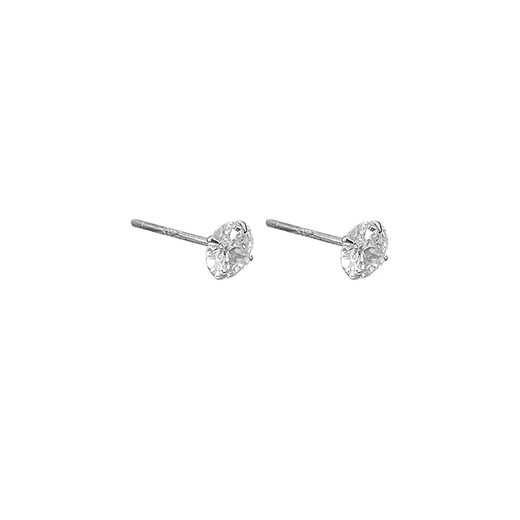 Laomiao Tremella Earrings S925 Simple Full Diamond Earrings-5mm S925 Simple Full Diamond Earrings-5mm Laomiao Gift Box