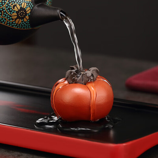 Oein tea pet tea table ornaments tea house tea persimmon persimmon ornaments persimmon purple sand can grow and change color, everything goes well persimmon persimmon good luck good persimmons come in pairs (gift box style) a pair