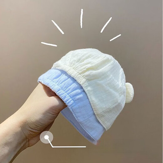 兔兔大文婴幼儿帽子夏季薄款0-3-6-12个月宝宝遮阳防晒帽网眼鸭舌帽新生儿 小熊蓝色（网眼款）松紧腰 帽围36-45cm（建议0-12个月）