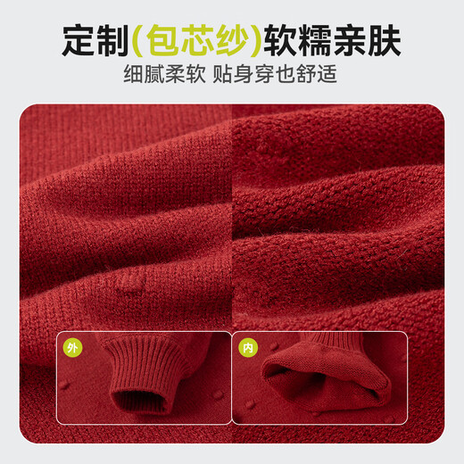 Dudu girl New Year's greetings dress long-sleeved dress New Year's winter dress baby girl skirt autumn and winter children's princess dress baby children's clothing red 100