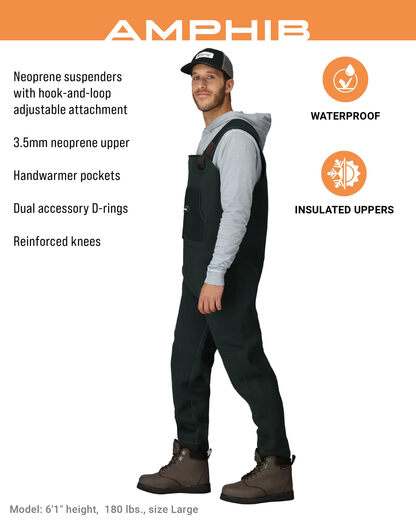 FROGG TOGGS Men's Waterproof Fishing Chest High Wading Pants Forest Green L