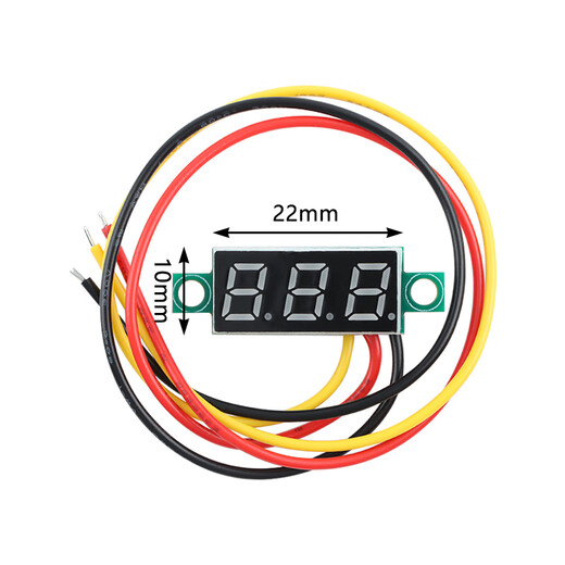 YourCee0.28/0.36-inch two-wire three-wire voltmeter variable precision digital display/digital voltmeter reverse connection protection 0.36-inch_two-wire voltmeter-with calibration-green No Specifications