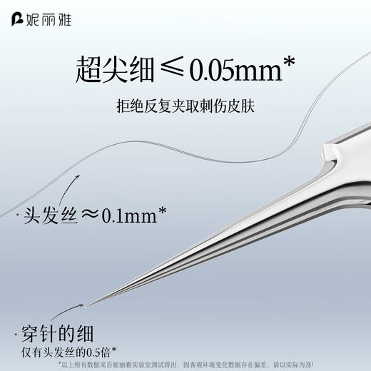 Nilia Superfine Glue No. 5 Cell Clip, Blackhead Clip, Tweezers, Beauty Salon Special Closed Pimple Scratching Needle Tool, Two-piece Set (Tip + Oblique) 1 Piece Free Gift