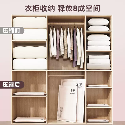 Yusenyi vacuum compression bag storage bag dedicated for down jackets, quilts, quilts, vacuum clothing suitcases for home use 17-piece set (4 extra large - 4 large - 4 medium - 4 small) - 1 electric pump Large size 100x80cm