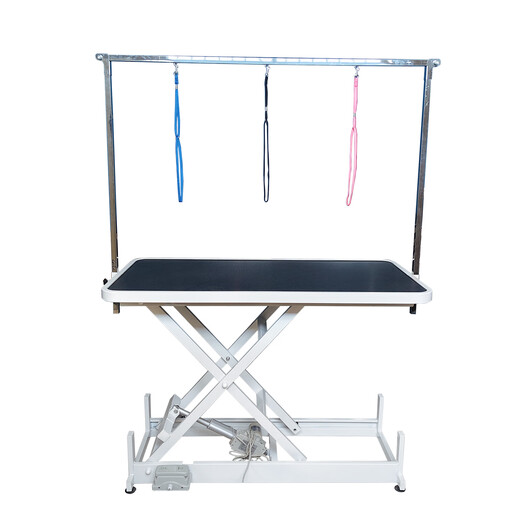 Pet Grooming Table Electric Lift Dog Grooming Taichung Large Dog Trimming and Blowing Grooming Table Hydraulic Styling Table Rounded Corner Electric Lifting Grooming Table (All Black)