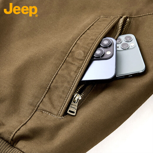 JEEP autumn and winter trendy brand handsome American new men's warm work jacket plus velvet thickened jacket
