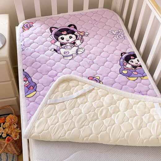 Kindergarten mattress milk velvet thickened quilted sheet mattress Class A children's baby nursery baby mattress mattress Sweet Star Class A standard soft quilted 60*120cm (recommended size for kindergarten)