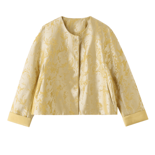 Semir Semir New Chinese Jacquard National Style Jacket Women's Spring New Style Fashionable Small Super Good-looking Tang Suit Top Trend Picture Color L