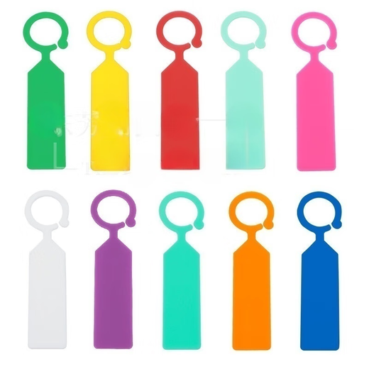 Gardening tag ring buckle thickened plastic waterproof seedling flower grape watermelon fruit tree plant variety tag white (100 photos)