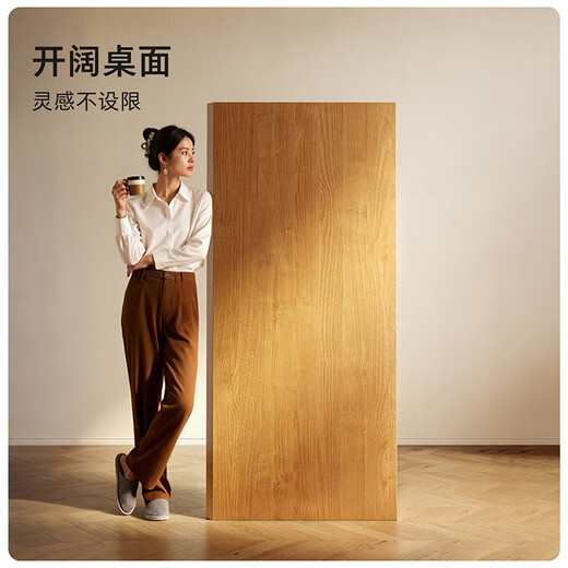 Gujia Home Computer Desk Desktop Home Desk Desk Solid Wood Grain Study Study Writing Desk Double Work Table Game Ergonomic Beveled Edge* Thickened 25MM Desktop Single Desk North American Original Wood Grain Color 1.2M Gujia Service | Door-to-Door Delivery Package Installation