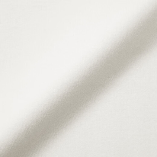 无印良品（MUJI）男式 起毛圆领长袖T恤男士打底衫男款男装25年秋季 AB1MTA5A 白色 L (175/100A)