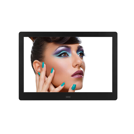 OWNEW Multifunktionale High-Definition-Werbemaschine, elektronischer Fotorahmen, Bild, elektronisches Fotoalbum, Musikvideo-Player, digitaler Fotorahmen, Fotorahmenständer, 22-Zoll-Einzelmaschine, weiß